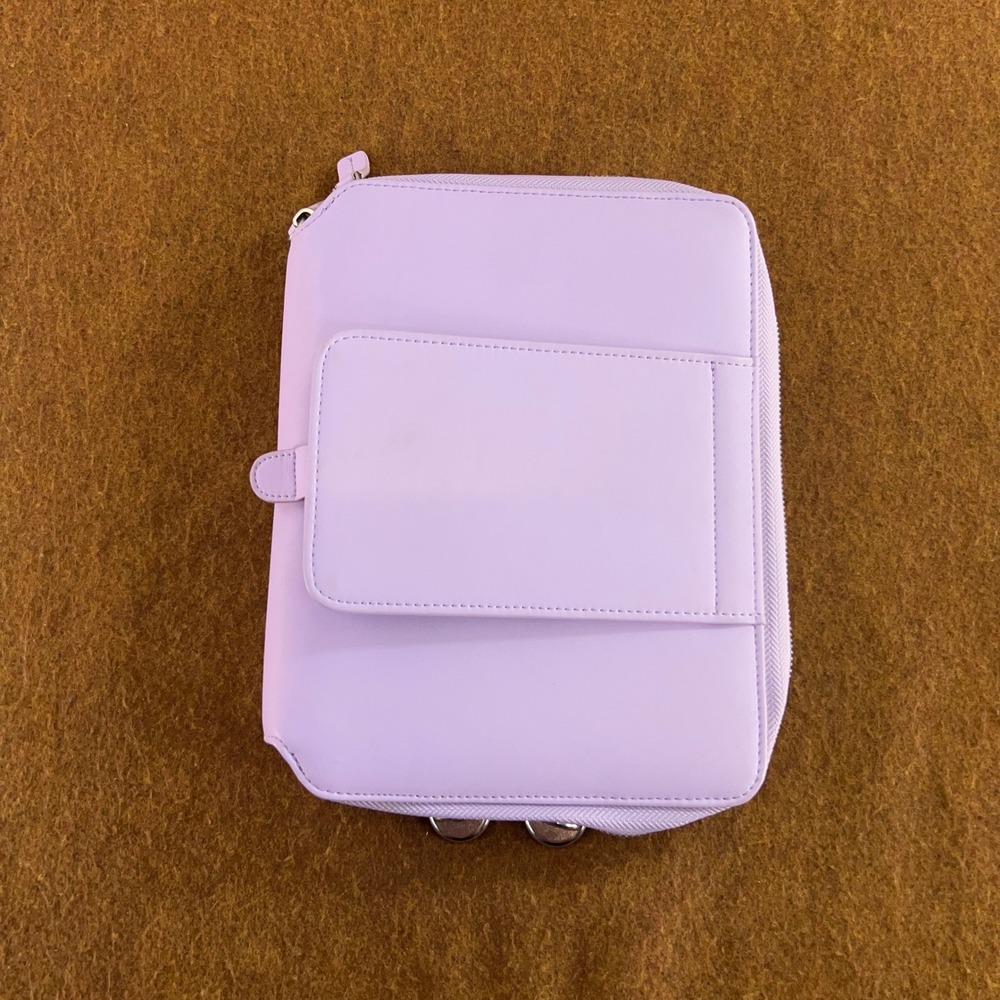 Monos Unisex OS Purple Magnolia Bakery Vegan Leather Metro Folio Organizer *Flaw
